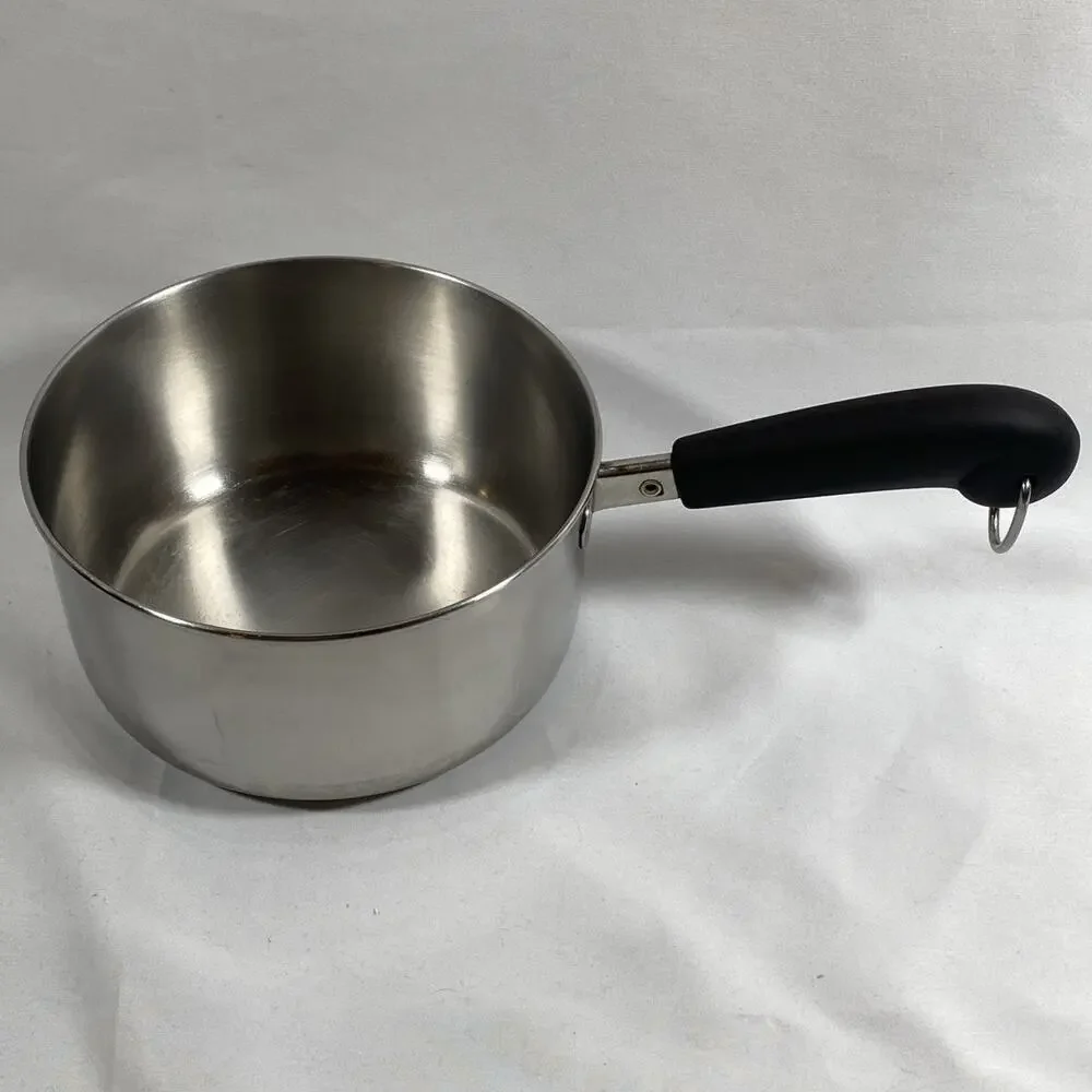 Revere Ware 1 1/2 Qt Tri-Ply Disc Saucepan Pot Lid Stainless Steel Clinton 92e